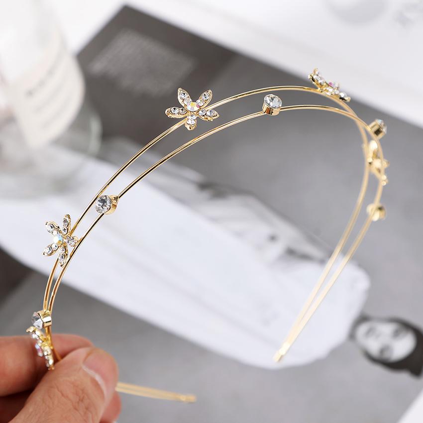Women's Fashion Rhinestone Headband Pearl Alloy Hairband Vintage Headband Jewelry Hair Accessories For Women Trend Hair Hoop