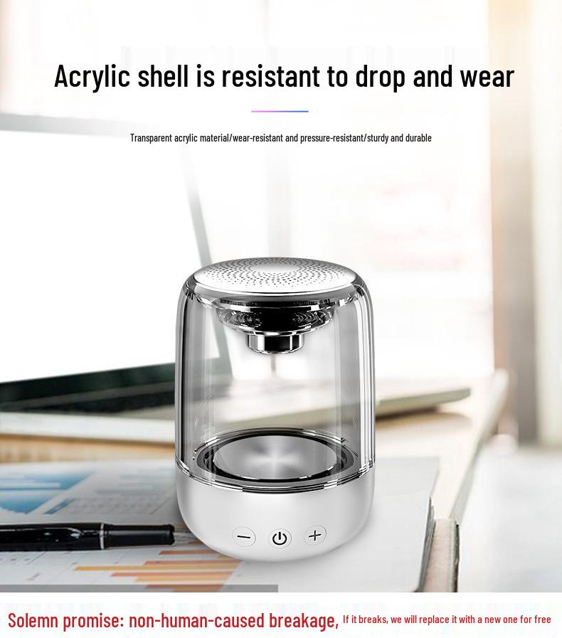 Portable Wireless Bluetooth Speaker with Colorful Night Light and Bass Stereo