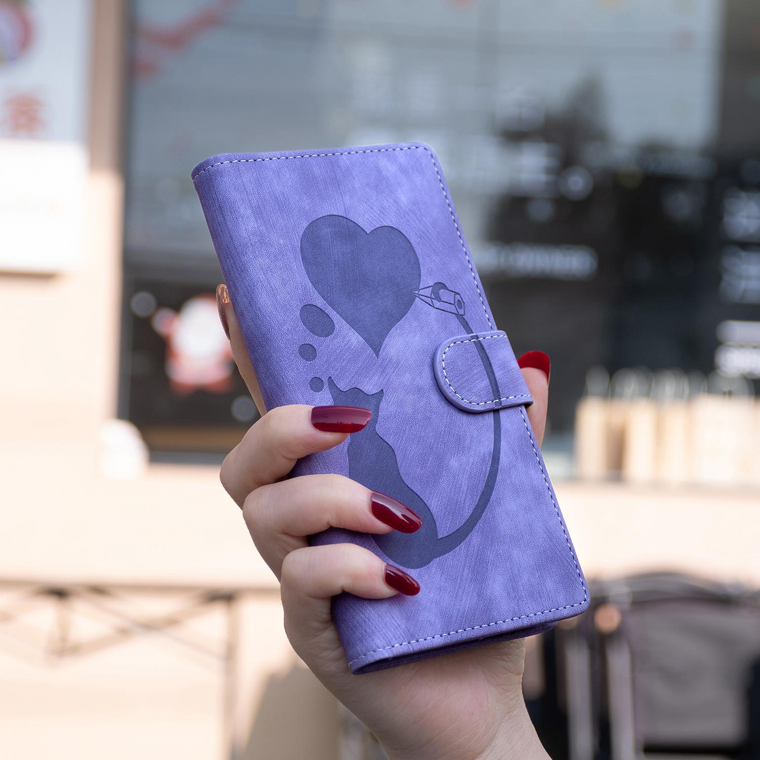 

Чехол-кошелек-книжка с держателем для карт для iPhone 15, 14, 13, 12, 11, Samsung S24, S23, S22, S21, A55, A35, A25, A15, A54, A34, A53, A52, Redmi 12, Note 13, Xiaomi, 12T, OPPO, чехол iPhone 14/13 фиолетовый