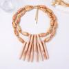 European and American Personality Trends, Niche Design, Vacation Style, Exaggerated Double-layered Wear, Geometric Resin Coral Necklace