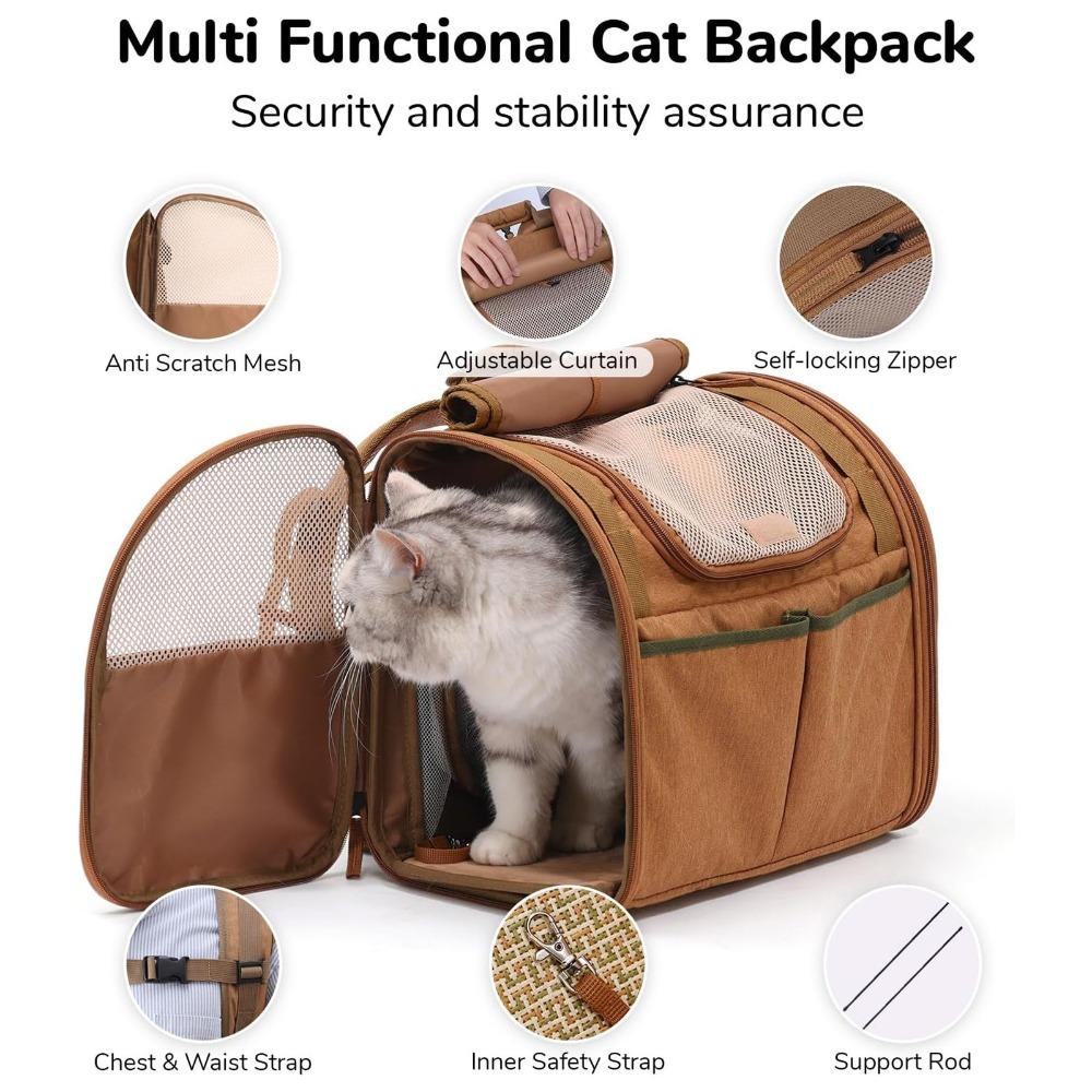Expandable Small Dog Backpack Breathable Pet Travel Carrier Stylish Cat Bag  Pet Supplies