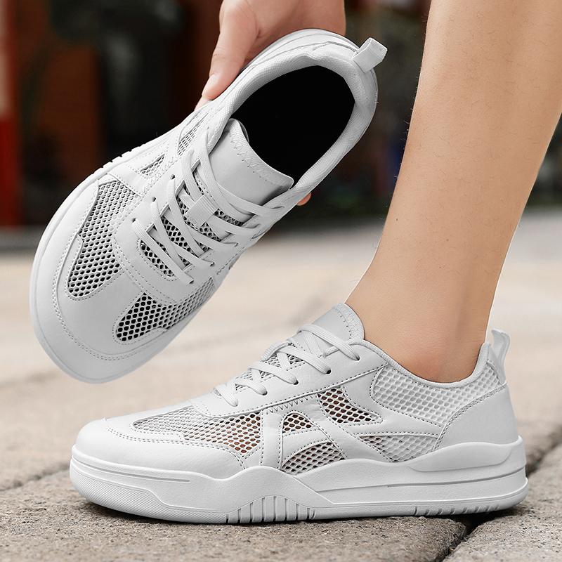 Men's Airy Mesh Sneakers - Breathable Single Mesh Casual Sports Shoes, Thin Wide-Last Men's Big Size Athletic Footwear
