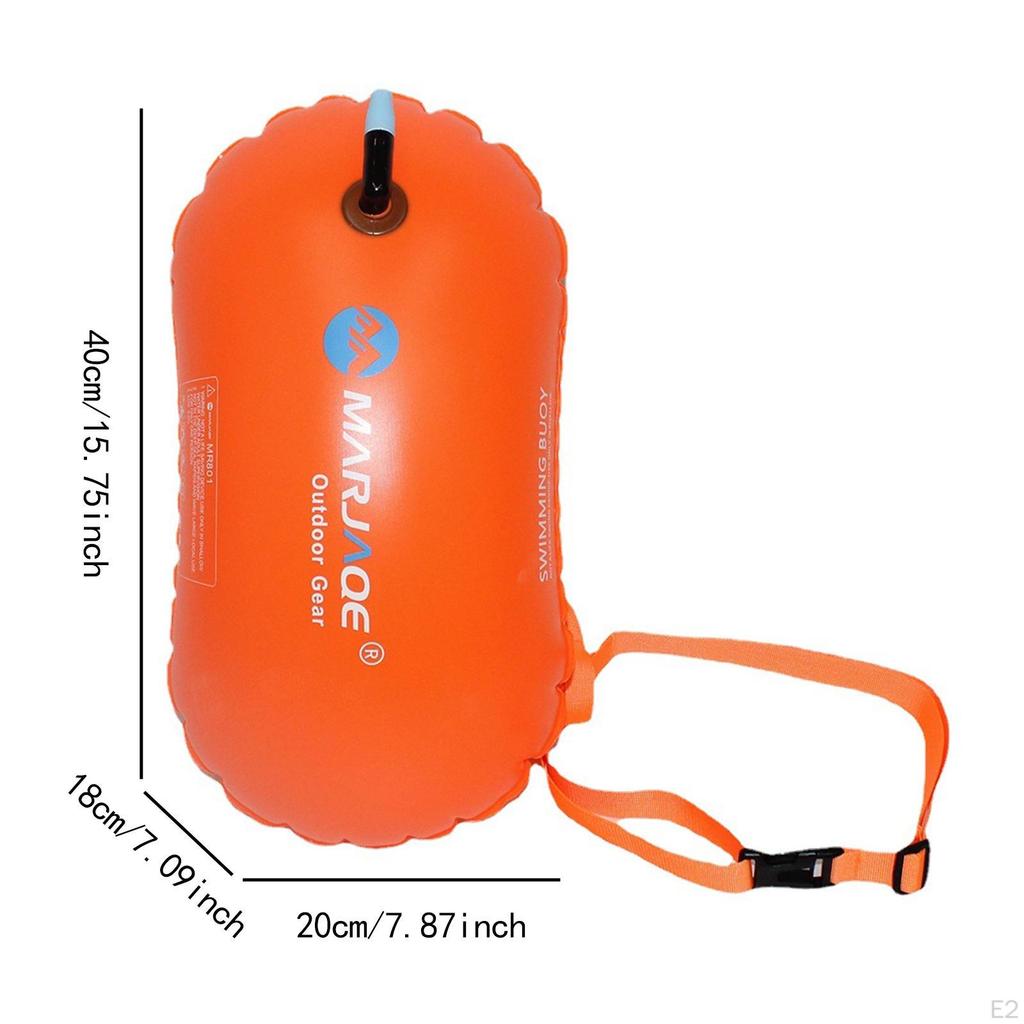 Swim Buoy Float Inflatable 8 Kg Buoyancy for Open Water Swimmers Triathletes