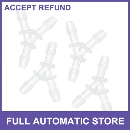 Пластиковый штуцер-бочонок для шланга 3/32  Y-образный соединитель-бочонок Аквариумный Прозрачный 4 шт.