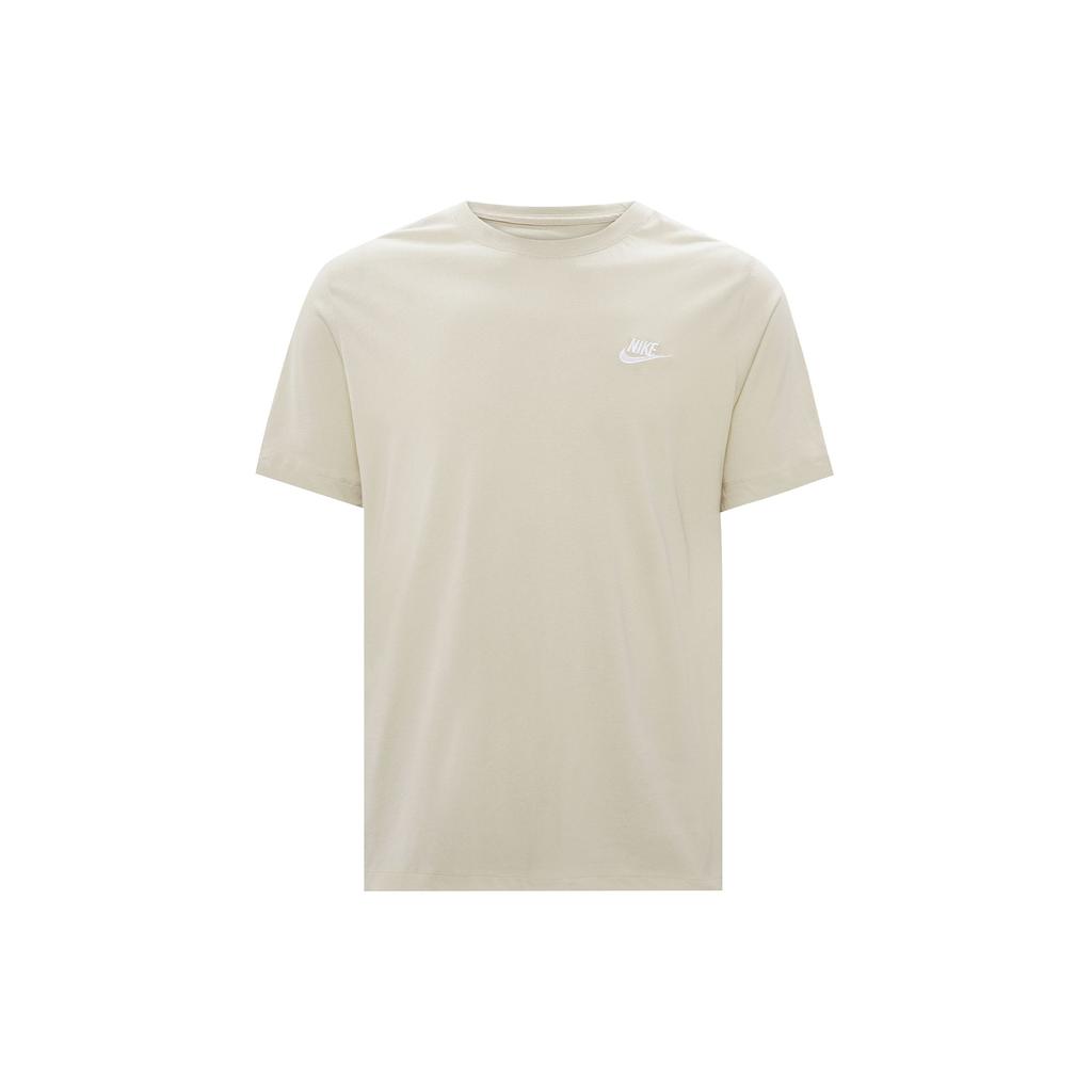 Nike Embroidered Logo Breathable Short Sleeve T-Shirt with Drop Shoulders Men Tops Beige AR4999-206