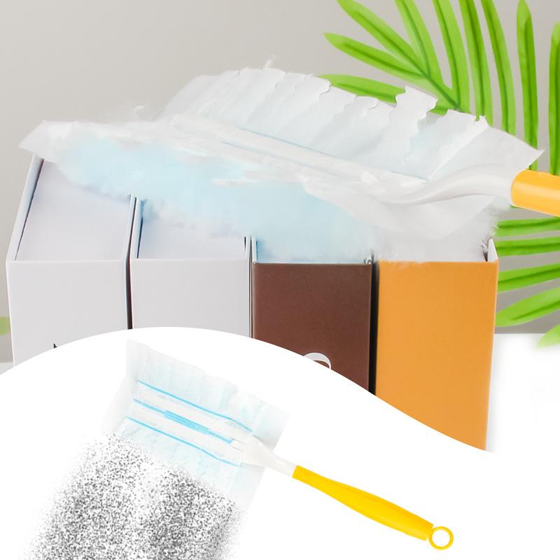 Non-Scratch Electrostatic Dust Duster 360° Set with 10/20/30Pcs Disposable Heads for Fragile Ornament Dust Cleaning
