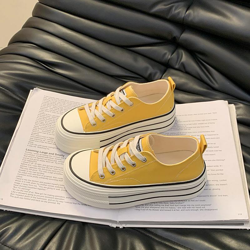 Platform Canvas Shoes Women's 2025 New Spring and Summer with Skirts Versatile Popular Muffin Sports and Leisure Board Shoes Children's Models