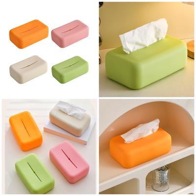 Silicone Tissue Box Cover Soft and Waterproof Napkin Dispenser Practical Paper Towel Holder for Home and Office Use