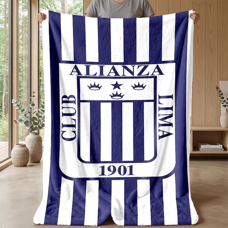 Algeria National Football Theme Blanket Soft Flannel Blanket Plush Throw Blanket Cozy Sofa Bed Blanket for Home Decor