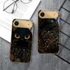 Fantastic Black Cat For IPhone 17Pro Max 16 17 Pro 15 Pro 14 13 Plus 12 Mini 11Pro Max XR 16E 17 Air Golden Glass Phone Case