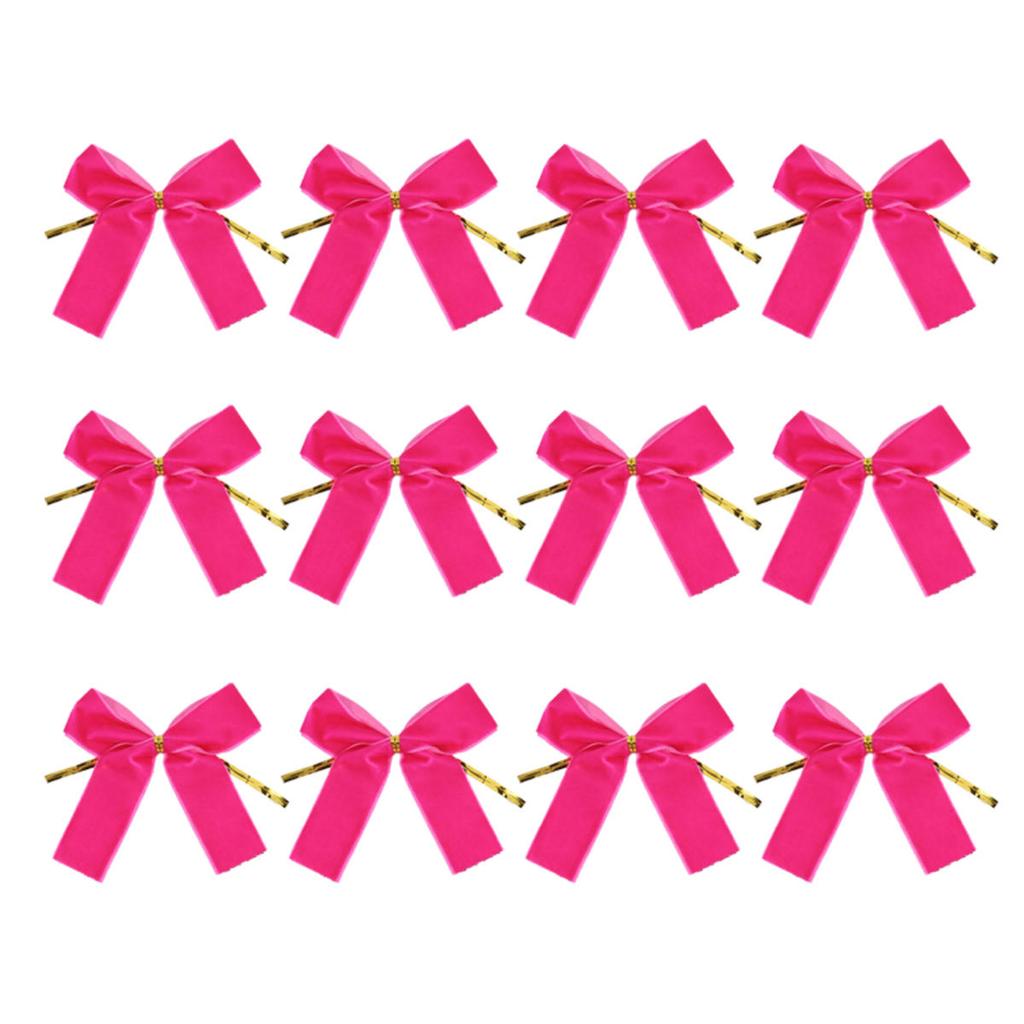 12pcs Small Velvet Bow Christmas Tree Decoration Xmas Bowknot Party Family Wedding Decor Gift Ribbon DIY Hanging Ornament