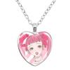 Paradise Kiss Anime Necklace Yukari Hayasaka Miwako Sakurada Glass Heart Shape Pendant Necklace Charm Jewelry Friend Gift