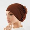 Wrap Style Flower Turban Hat Elastic Islamic Headband Fashion Hijab Caps  Hair Loss