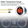 52mm Wassertemperaturanzeige Auto Digitales Messgerät LED-Anzeige 9-36V mit Temperatursensor Alarmfunktion Wassertemperaturanzeige