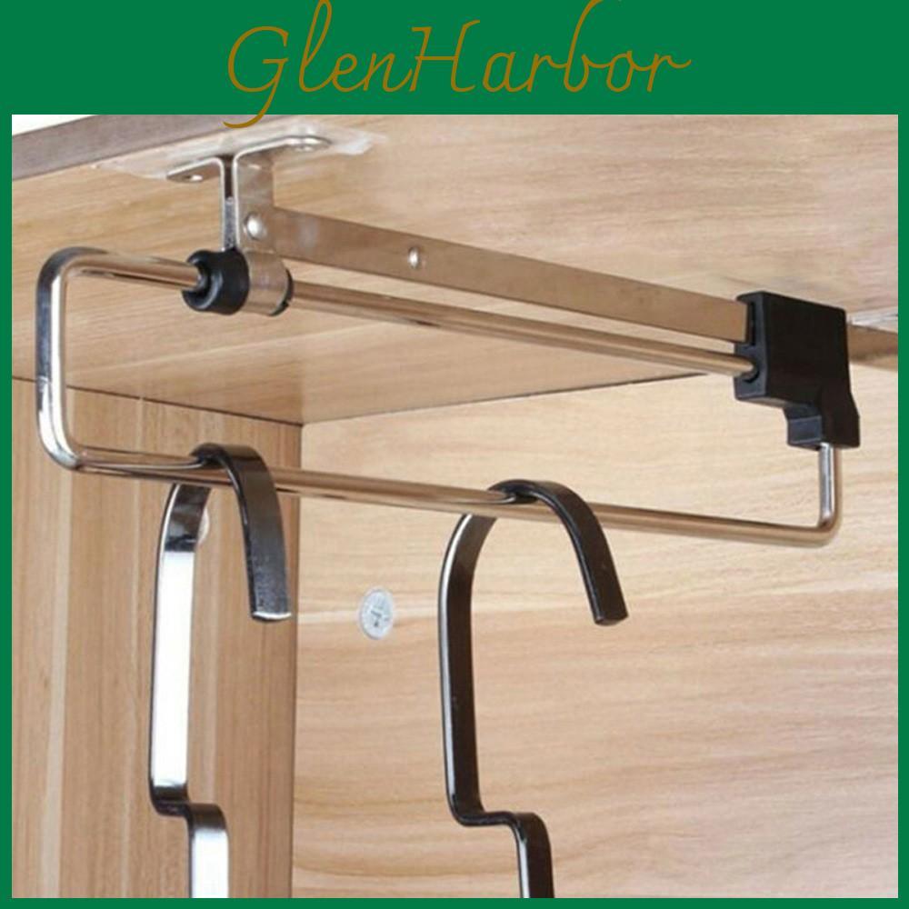 Rack Rail Hanger Wardrobe Retractable Organizer Pull Out Hanging Wardrobe Rail