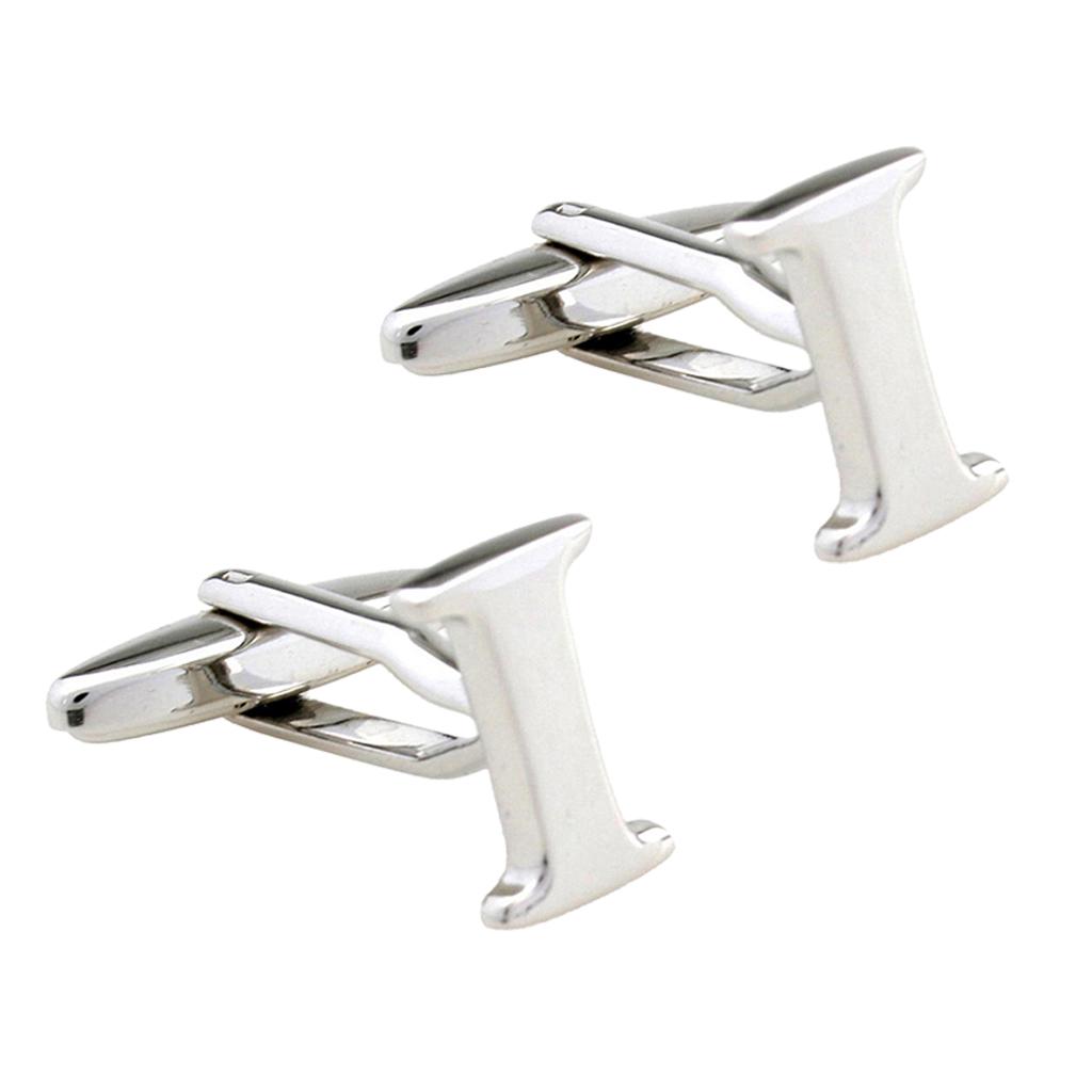 Mens Brass Initial Cufflinks Letter Business Shirt Cuff Links Wedding Gift A