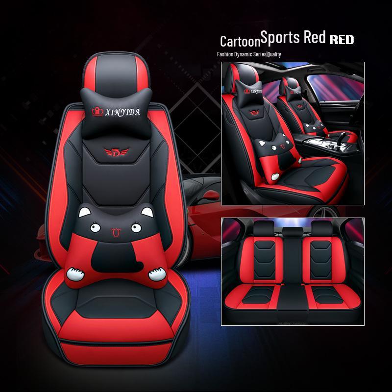 Leopard CT7 Leather Seat Cushion: Universal, All-Season Full Coverage for D22 Navara Rich Pickup.
