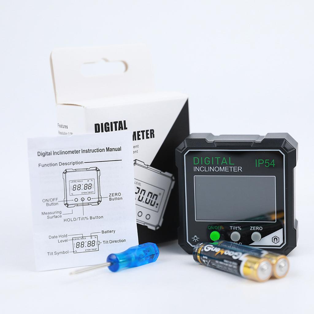 Digital Electronic Level Digital Angle Fnder 4*90 ° Magnetic Inclinometer Protractor Precision Level Box for Woodworking
