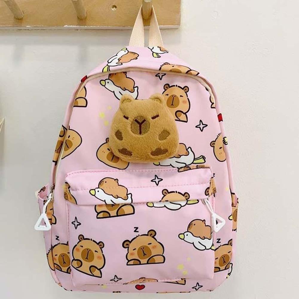 Doll Decoration Capybara Backpack Thickened Large Capacity School Bag Friends