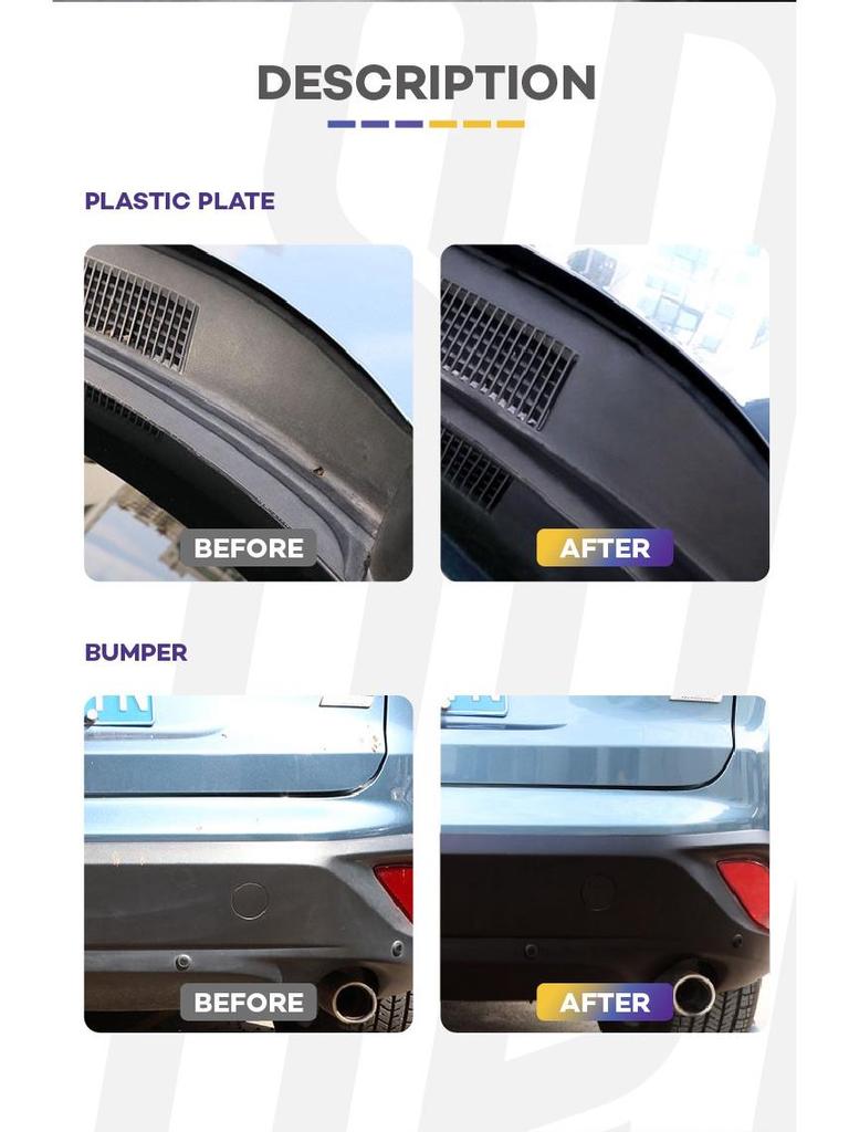 Car Interior and Exterior Plastic Parts Restorer & Repair Kit