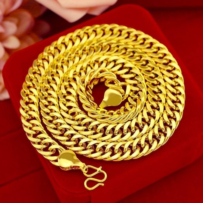 Cuban Chain Necklace Men's Classic Boss Chain Riding Crop Necklace Women's Couple Chain