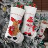 Christmas Stocking for Fireplaces Decoration Stylish Hanging Gifts Bag Santa/Snowman/Elk/Penguins Party Supplies