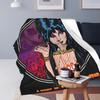 Elviras Mistress Of The Dark Movie Flannel Blanket Goth Queen Super Soft Throw Blanket for Couch Chair Bedspread Sofa Bed Cover