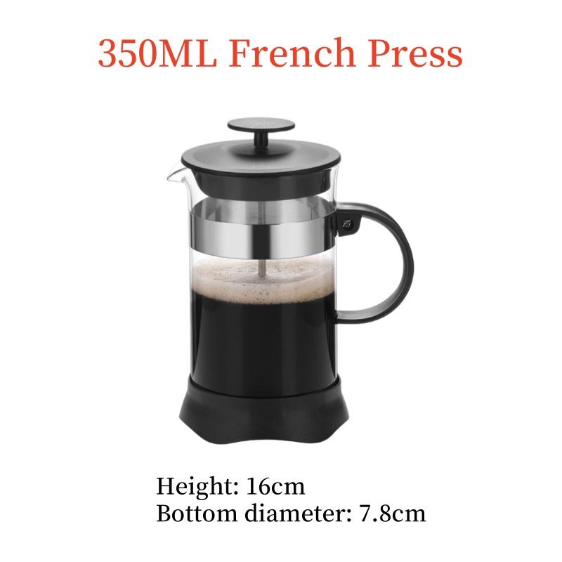 Classic French Press Cold Brew Coffee Pots Heat Resistant Glass Coffee Maker Black Tea Brewing Press Home Accessories Coffeeware