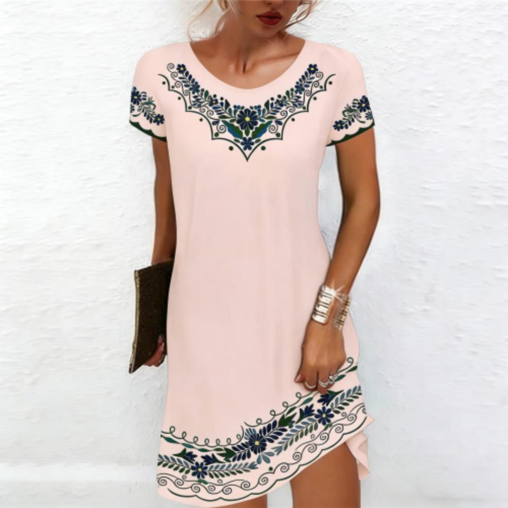 Simplicity Women's Homewear Women Nightdress Short Sleeve Dresses Loose Fit Nightwear Home Clothes Loungewear Dresses Party Dress
