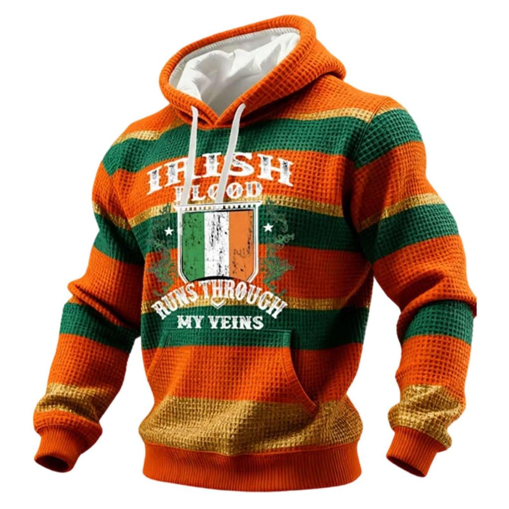 Herren Irisch Freizeit Grafik Strickpullover Freizeithemd Urlaubsoutfit