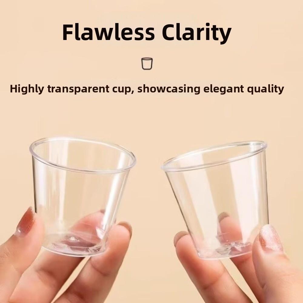 50PCS/SET 30ML Disposable Plastic Cups Mini Tasting Cups Portable Transparent Cups  Kitchen Use