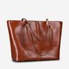 Simple Leather Women's Bag, European and American Retro Tote Bag, Leather Hand Bag, Shoulder Crossbody Bag, Large Capacity