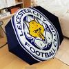 Leicester Football Club Crest Automatic Folding Umbrella - 8-Rib Travel Umbrella with Auto Open/Close & Portable Gifts for Holidays or Birthdays