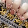 12 Grids Gold Star Moon Nail Art Charm 3DMetal Nail Rhinestones for Acrylic Nails Decoration Jewelry Making DIY Crafts Supply