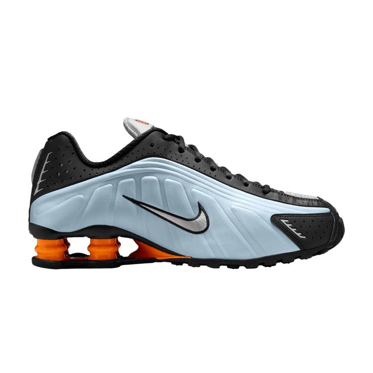 

Nike Женские кроссовки Shox R4 с синим оттенком, черно-оранжевые, AR3565-401 36.5