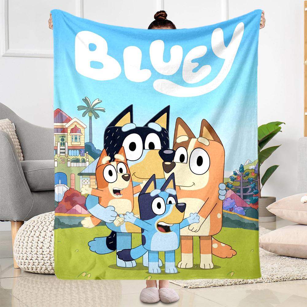Bluey Bingo Hug Blanket Ultra-Soft Great for Livingroom Sofa Bed Four Seasons Multipurpose Modern Style Gifts For Family Or Friends