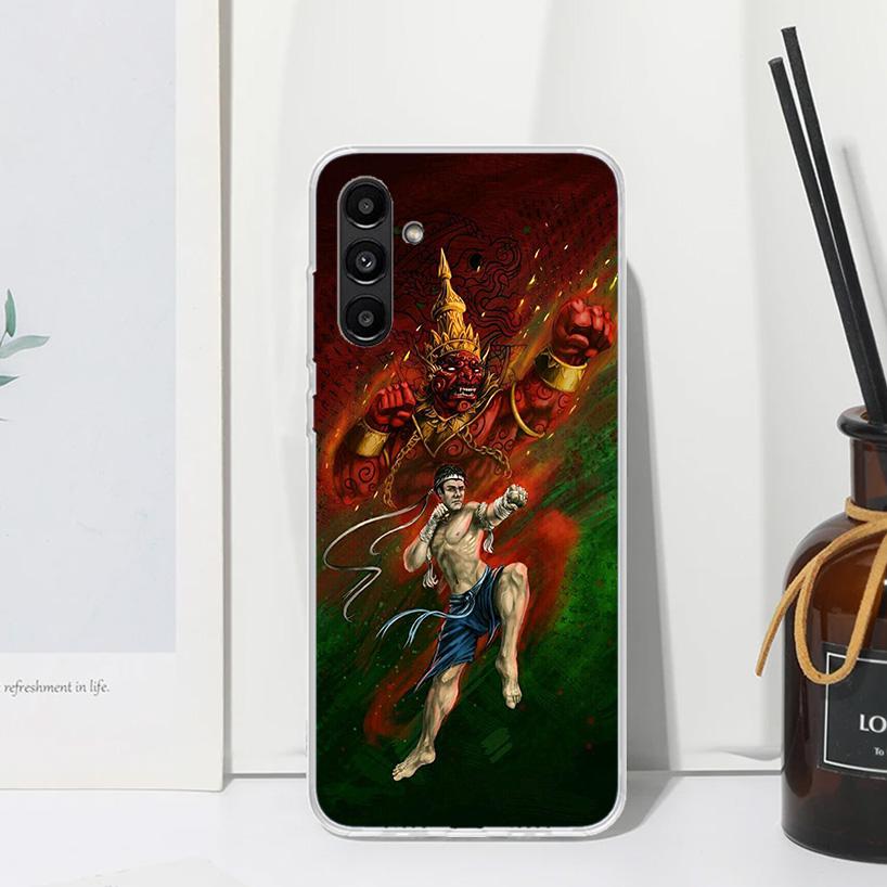 Muay Thai Fight Boxing Phone Case For Samsung Galaxy A17 A37 A57 A16 A26 A36 A56 A15 A25 A35 A55 A14 A24 A34 A54 A13 A23 A33 A53