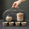Travel Kung Fu Tea Set Portable Outdoor Camping Tea Drinking Equipment Ceramic Quick Customer Cup