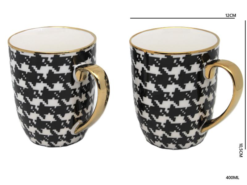 Set of 2 Pepita Cups 400ml