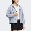 Adidas Solid Color Logo Casual Sports Jacket Women Outerwear Gray IZ3167