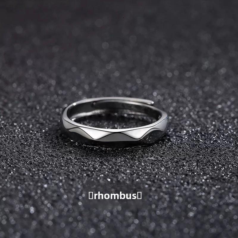 Ring Men's Tide Advanced Sense Index Finger Female Couple Ring Niche Design Titanium Steel Does Not Fade