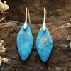 Bohemian Emperor Stone Leaf Pendant Earrings Popular Jewelry