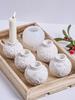 Relief Christmas Ball Candle Holder Silicone Mold DIY Handmade Candlestick Concrete Gypsum Mould Resin Craft Making Xmas Decor