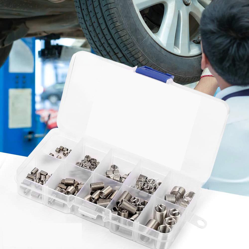 150Pcs Boxed 304 Stainless Steel Wire Thread Insert Thread Repair Sleeve M3-M8 Set