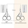Curved Tip Stainless Steel Mini Eyebrow & Nose Hair Scissors - Compact Makeup Trimming Tool