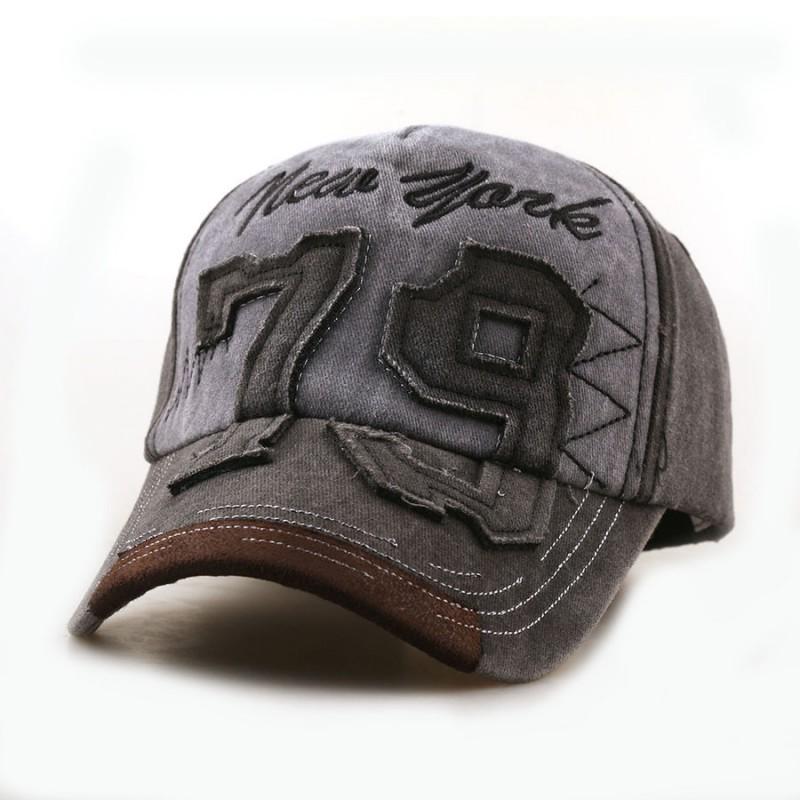 Vintage Distressed 79 Embroidered Baseball Cap Unisex Adjustable Sun Hat Outdoor Casual Wear