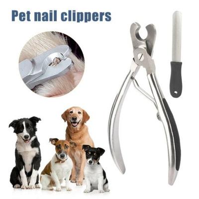 Helt i stål Hundnagelklippare för Stora Hundar, Blödningsstoppande Husdjursnagelklippare