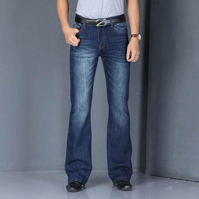 Blugi Pentru Bărbați Blugi Evazați Albastru Închis pentru Bărbați Picior Croială Bootcut Evazați Croială Lejeră Talie Înaltă