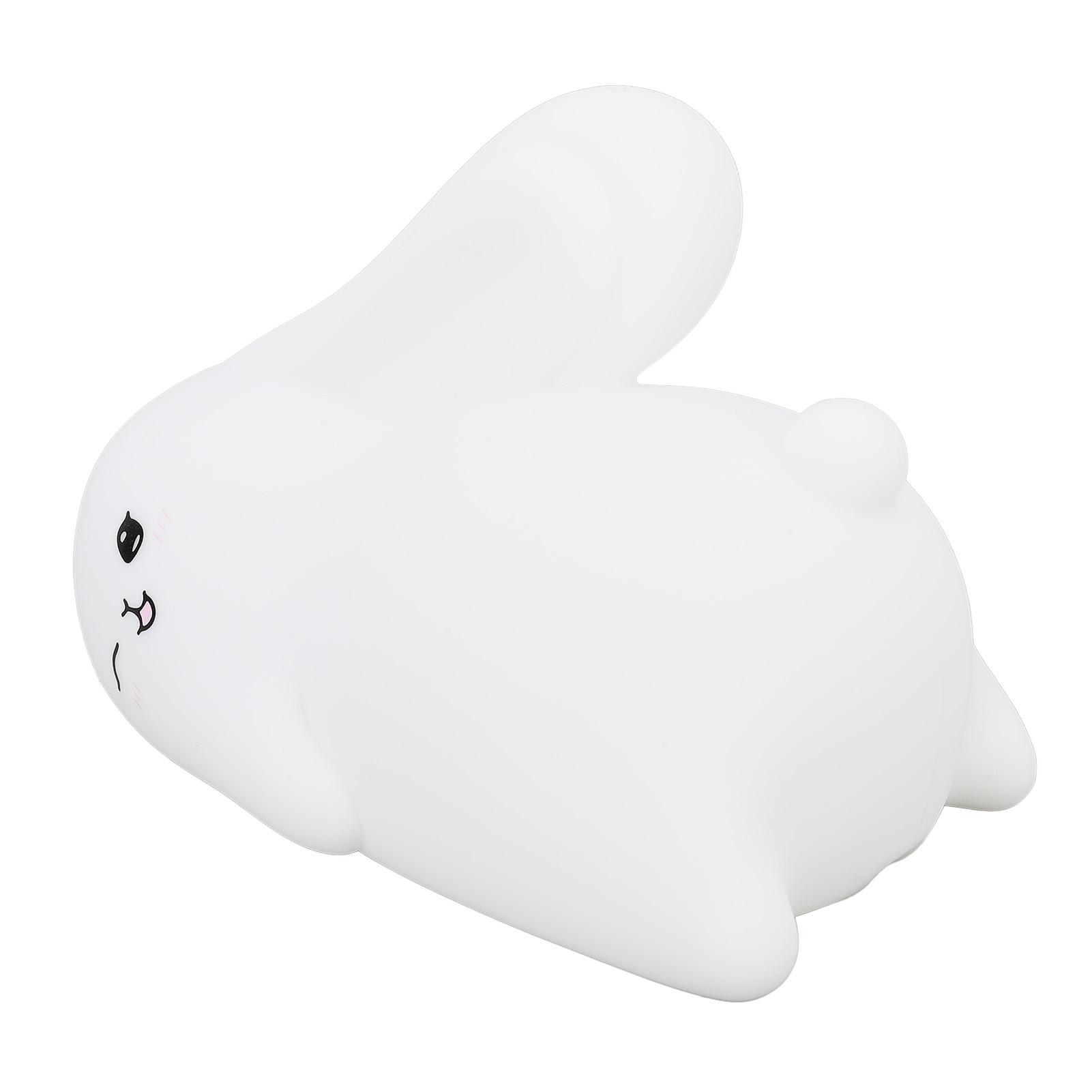 

Night Light Silicone Cute Rabbit USB Rechargeable LED 1200mAh Night Lamp for Infant Breastfeeding Sleep Nurseries