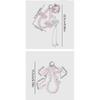 Portable Resin Cat Eye Bead Keychain Set Glittering Resin Bone Heart Designs Handmade Jewelry Accessory